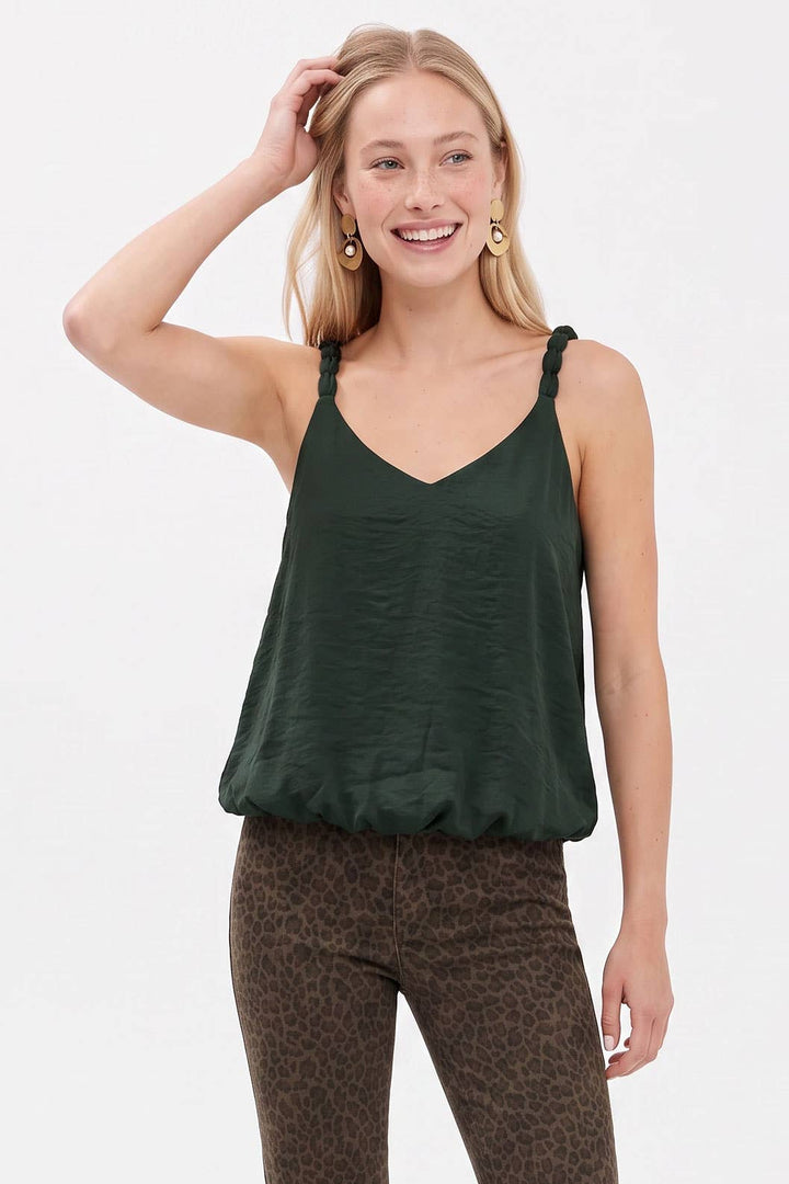 Billowy Strap Accent Tank Top