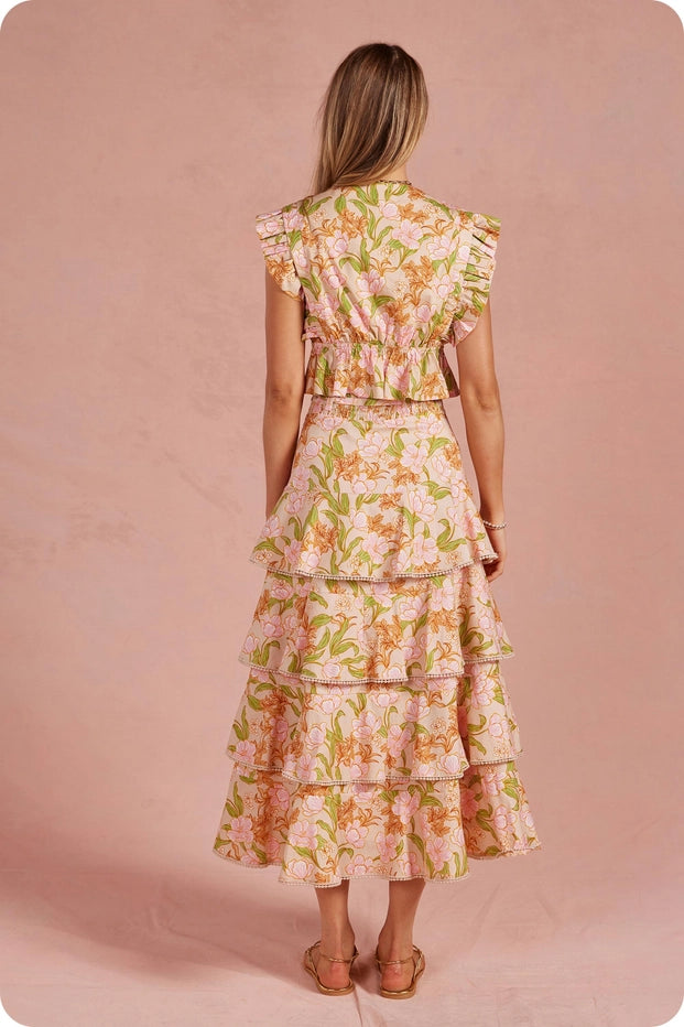 Bloom Meadow 2-Piece Midi Skirt Set
