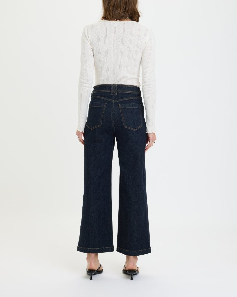 VALLEY GIRL HIGH RISE PATCH POCKET WIDE ANKLE
