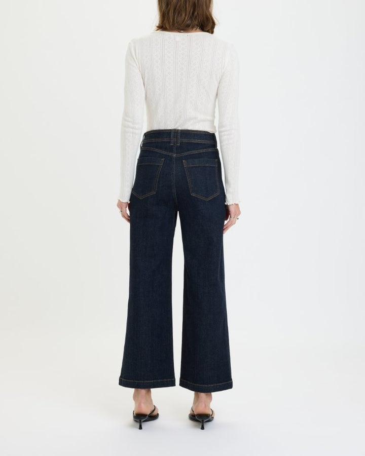 VALLEY GIRL HIGH RISE PATCH POCKET WIDE ANKLE
