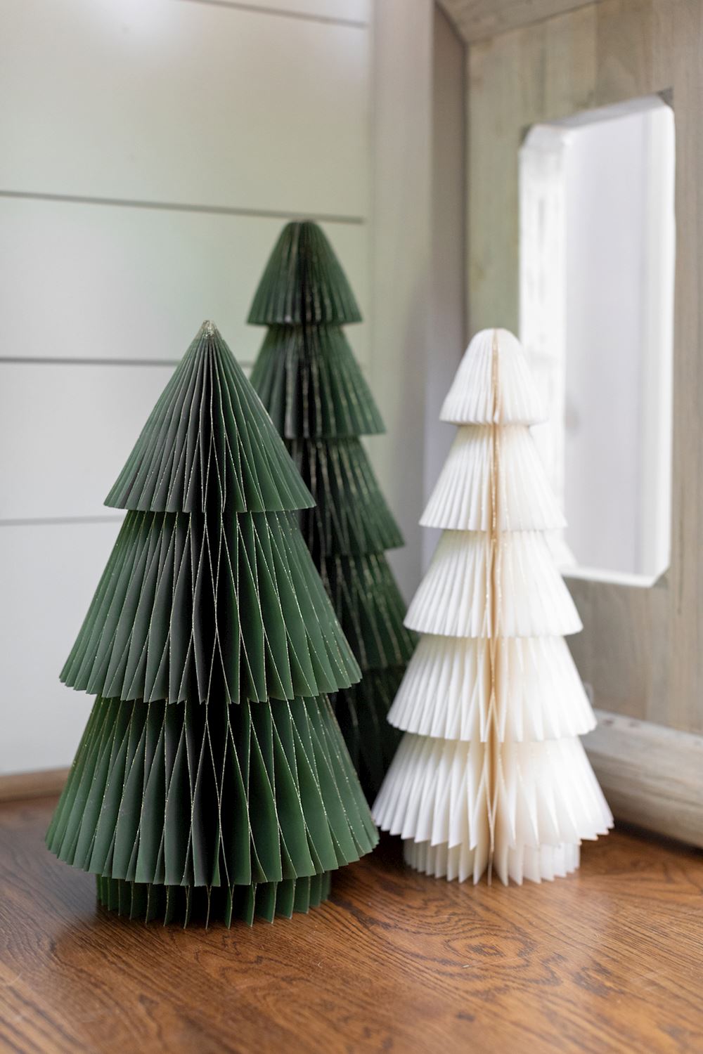 White Handmade Paper Trees - Medium