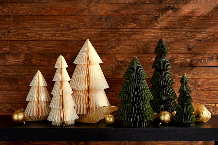 White Handmade Paper Trees - Medium