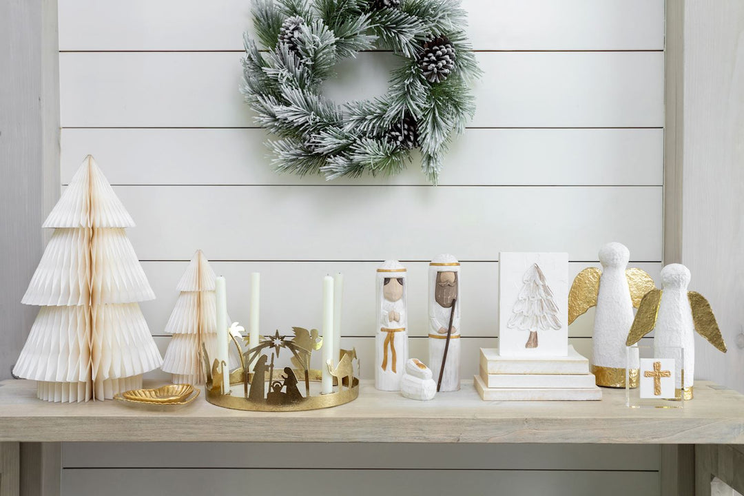 White Handmade Paper Trees - Small