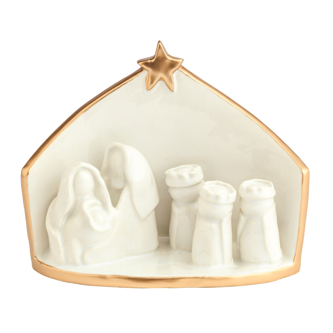 Gold Edge Nativity Scene