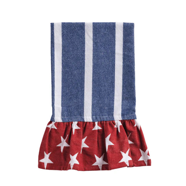Mud Pie Blue Stripe Americana Towel