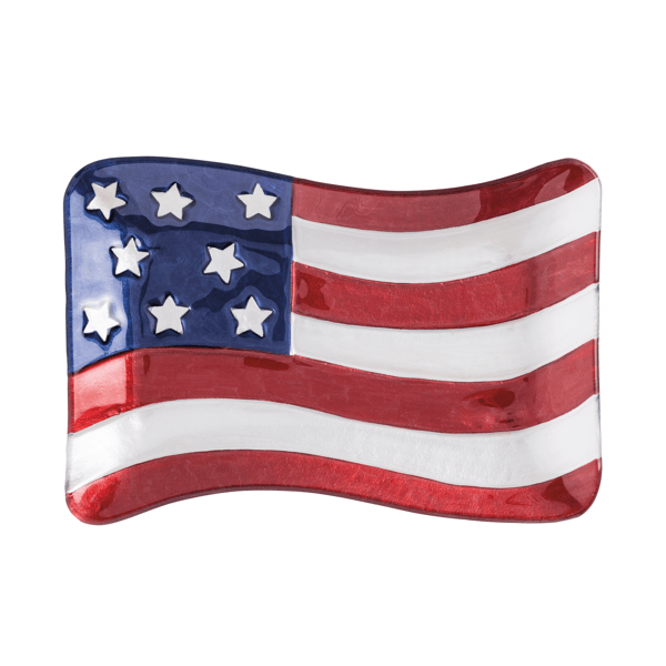 Mud Pie American Flag Plate