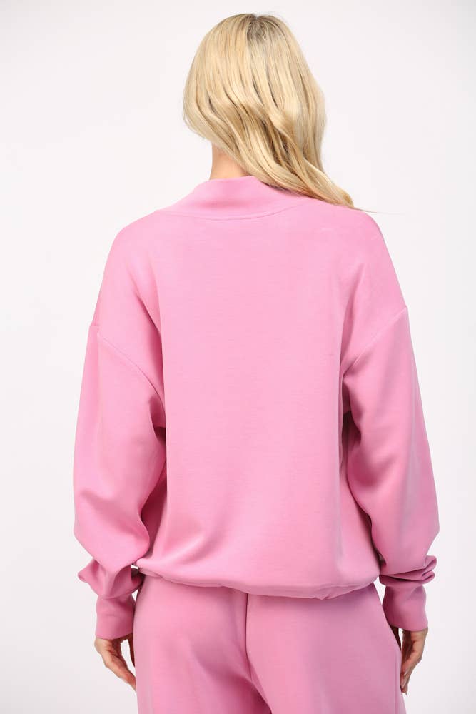 Modal Blend Cowl Neck Sweatshirt