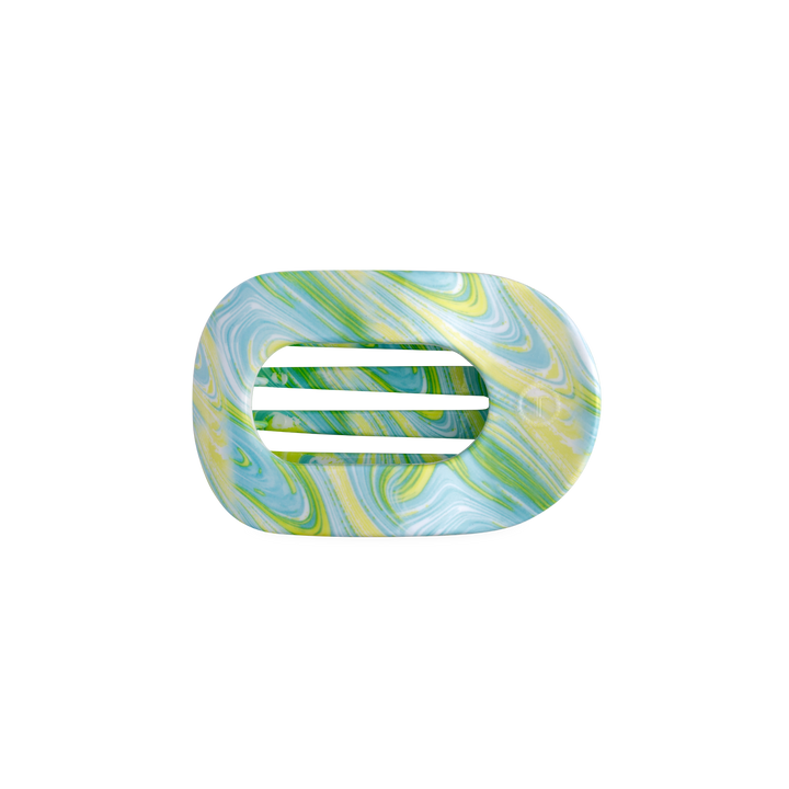 TELETIES - By the Sea Shore | Small | Flat Round Hair Clip