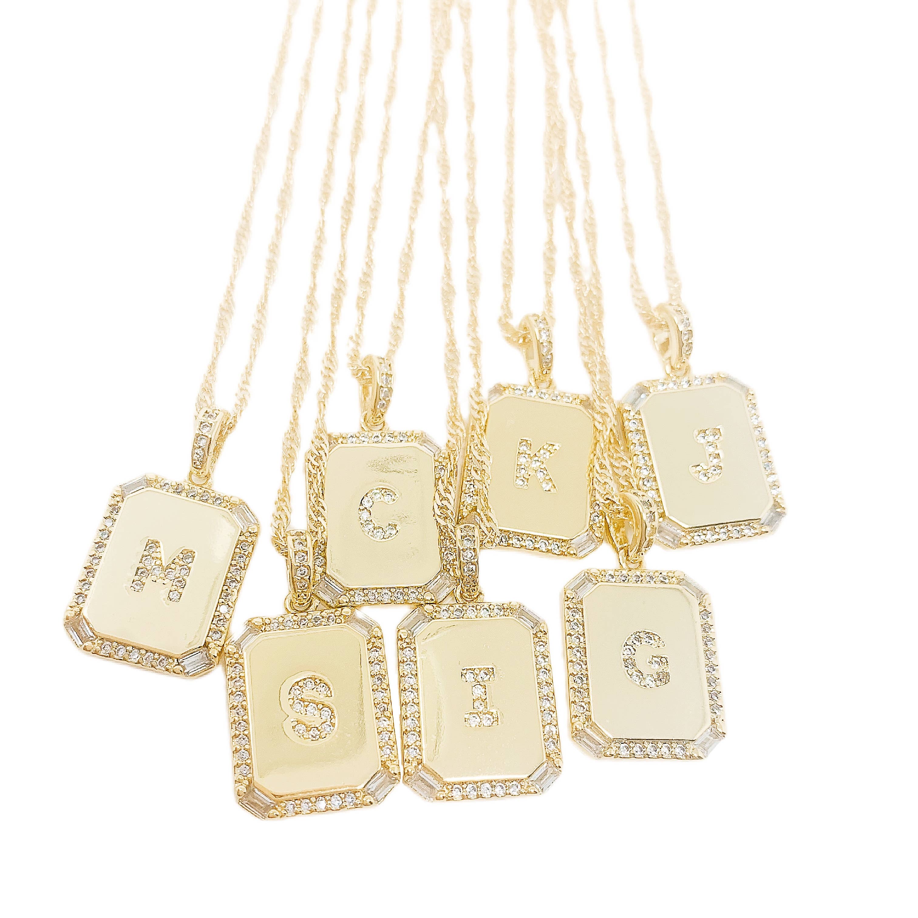 Luxe Initial Plate Necklace