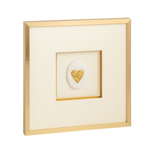 Mud Pie Intaglio Heart Framed Wall Art