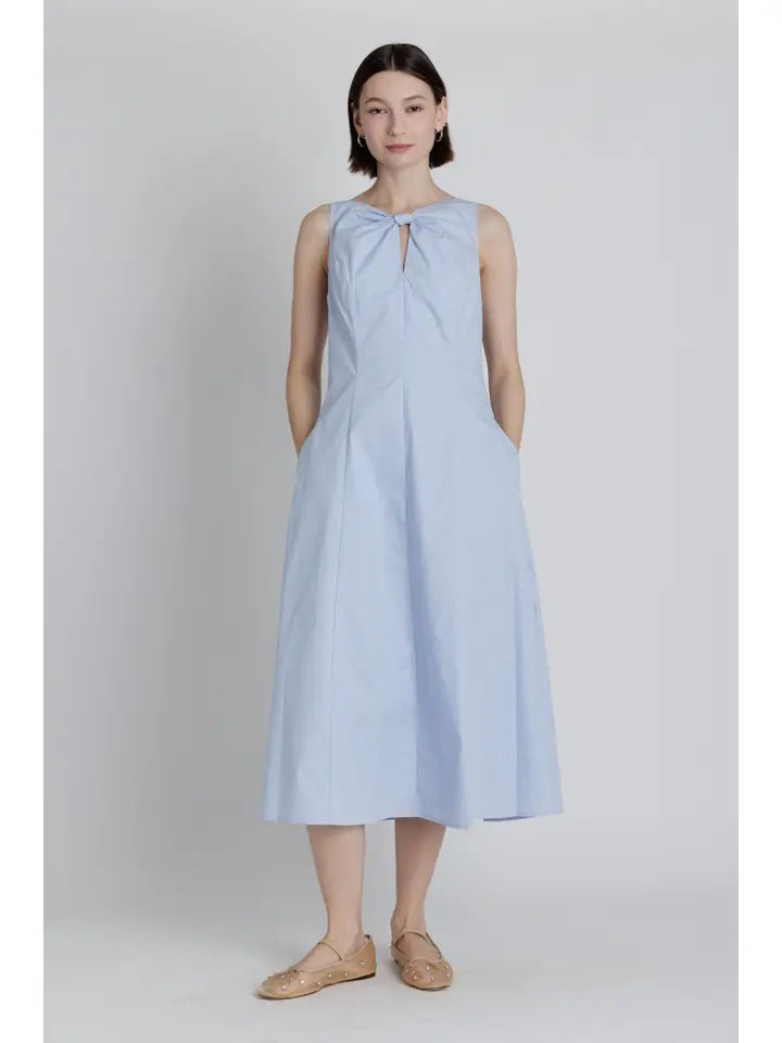 Keyhole Knot Midi Dress