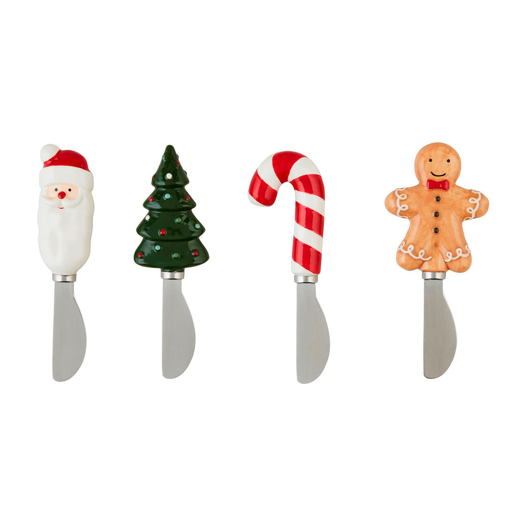 Candy Cane Christmas Ceramic Spreader