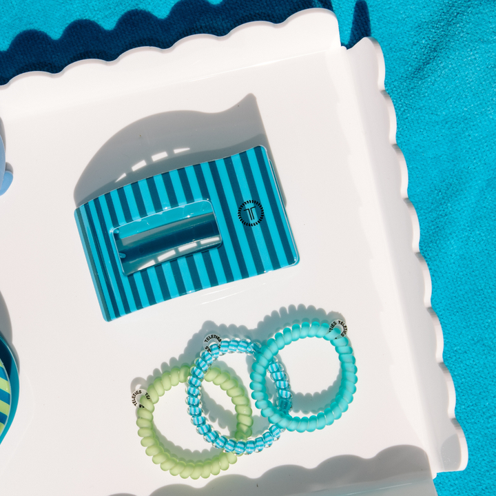 TELETIES - Splash Zone | Small | Flat Rectangle Hair Clip