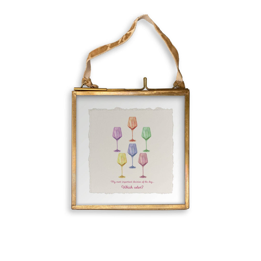 Colorful Wine Glasses Dishtowel