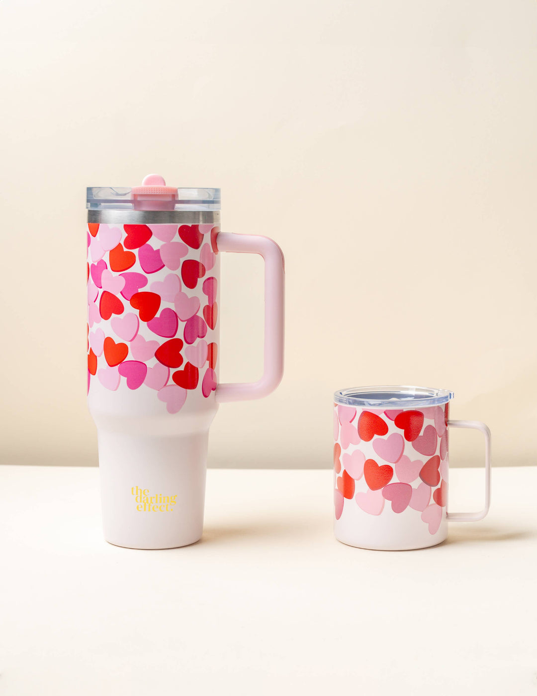 40 oz Lifestyle Flip Straw Tumbler-Blushing Hearts