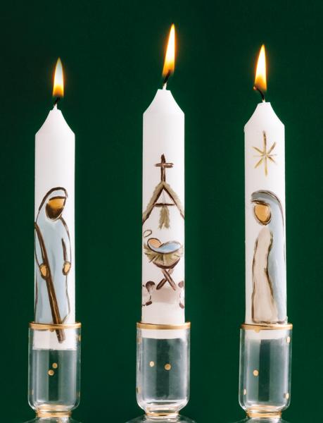 Nativity Mini Taper Candles Set