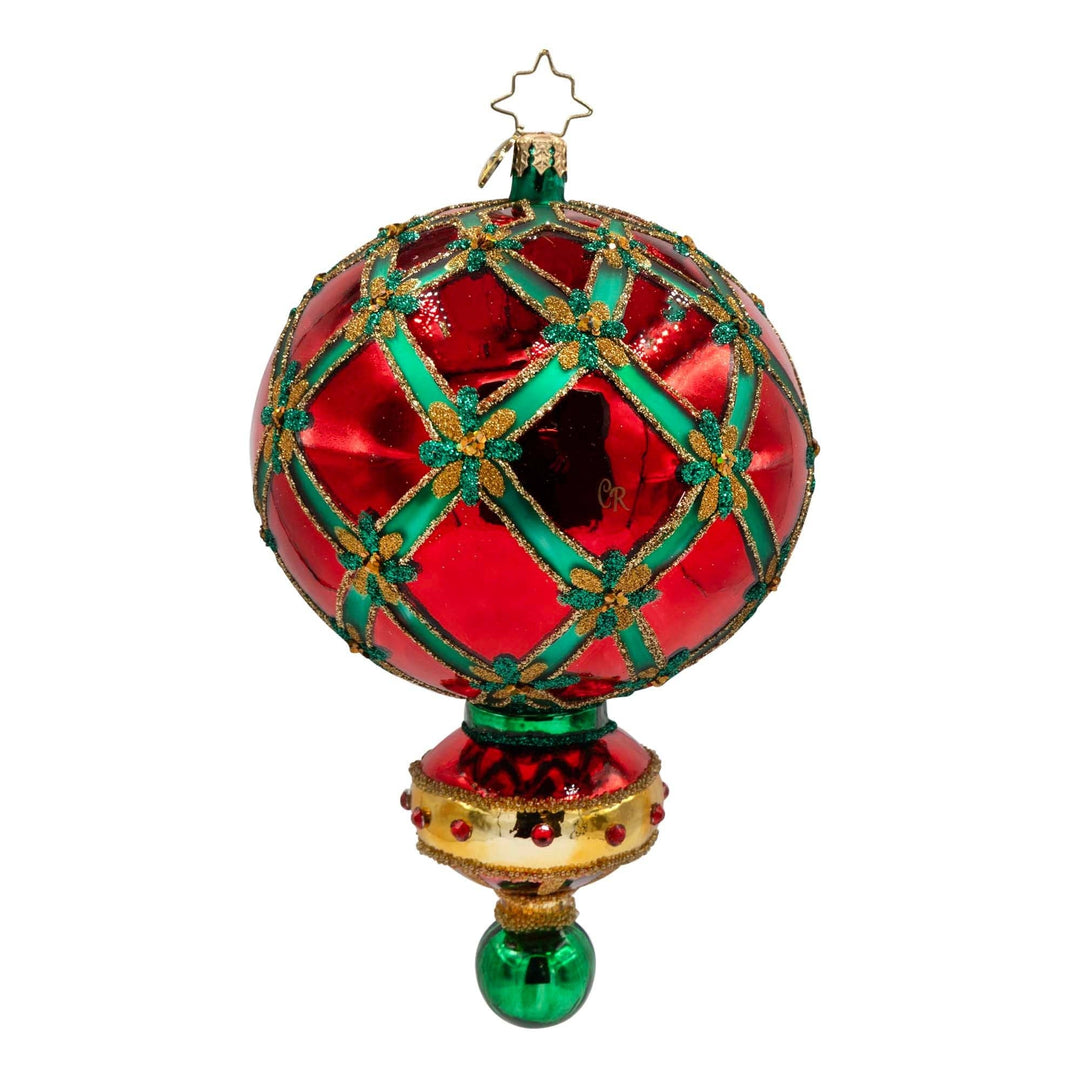 Holiday Glass Ornament – Crimson Splendor