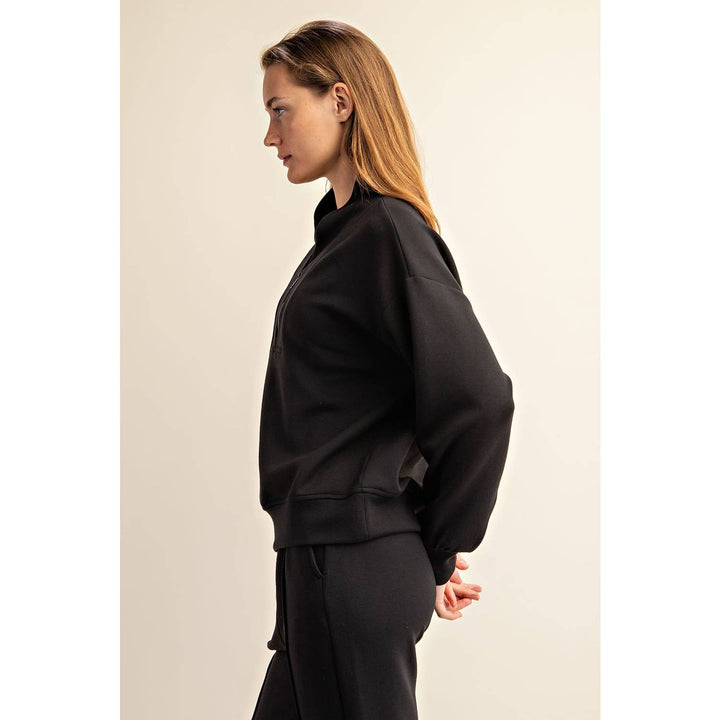 Modal Poly Span Scuba Luxe Half Zip Jacket