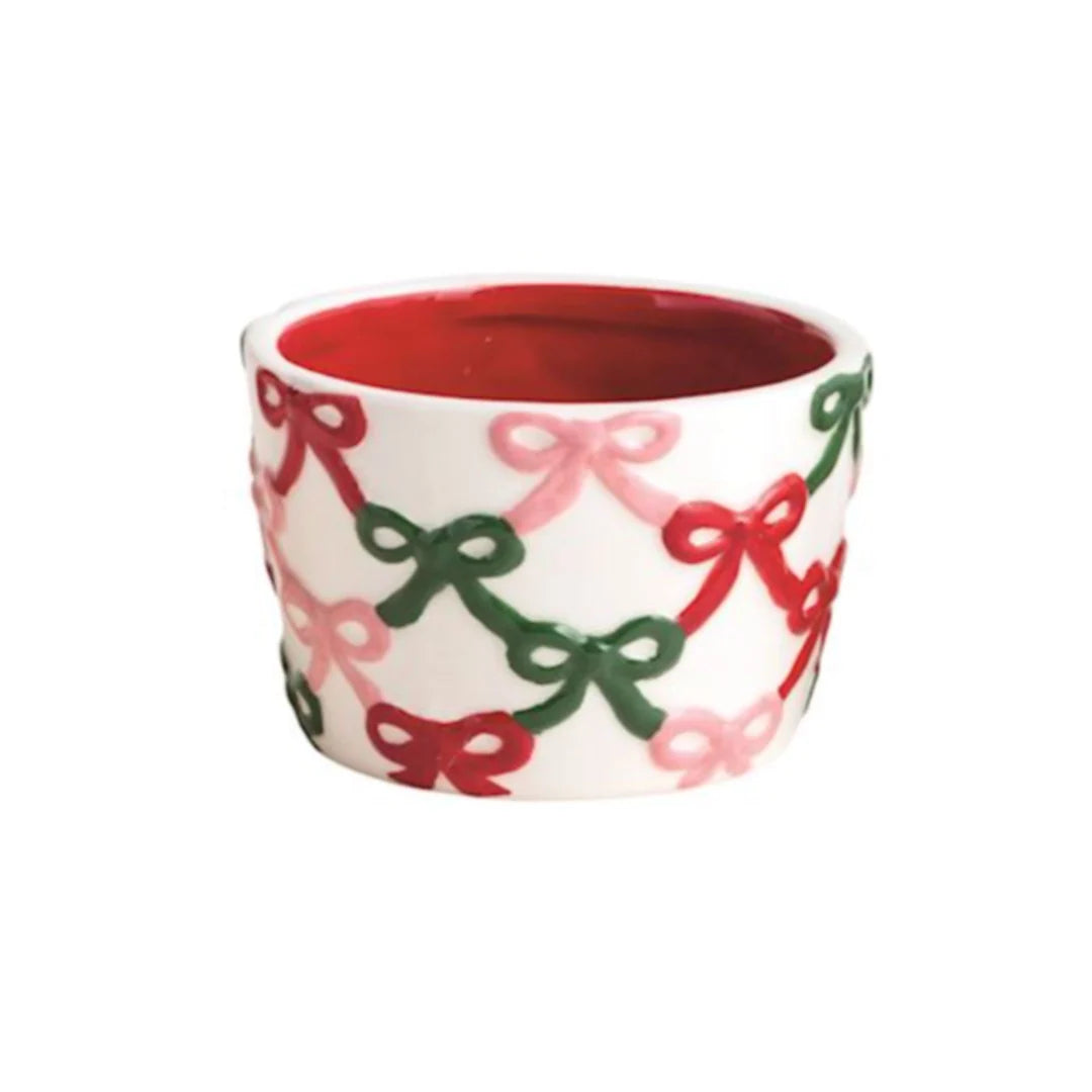 Christmas Bow Tidbit Dishes