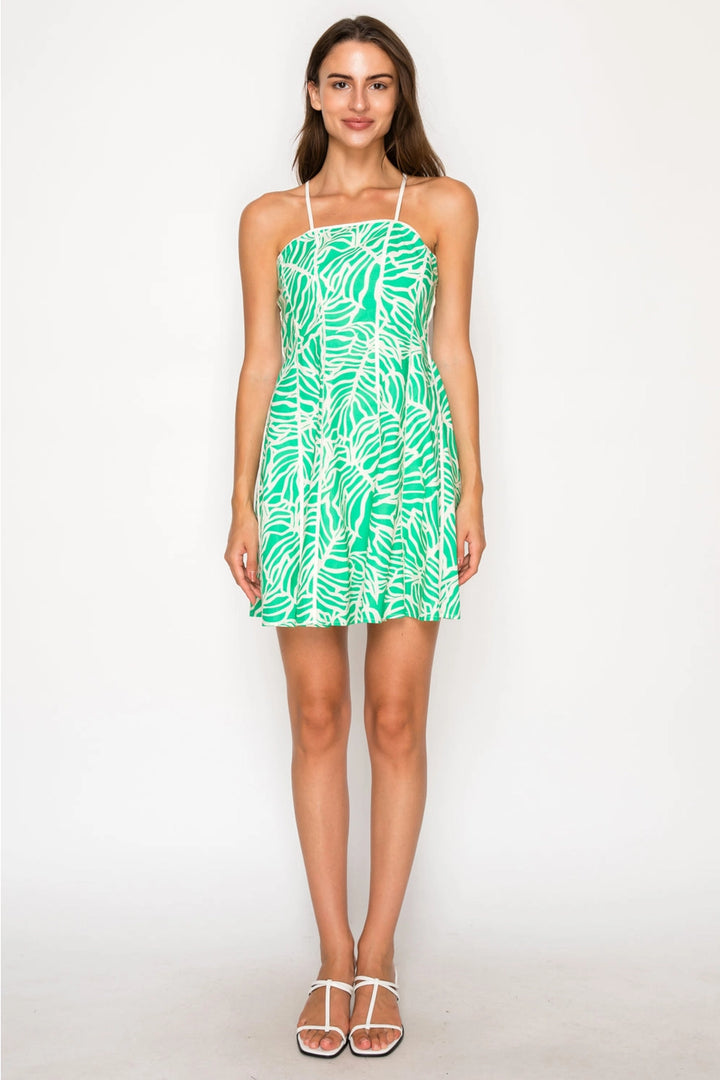 Verde Palms Mini Dress