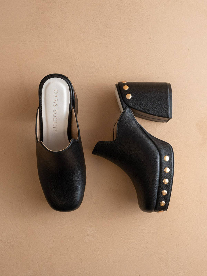 The Sierra | Black Platform Clog Mule