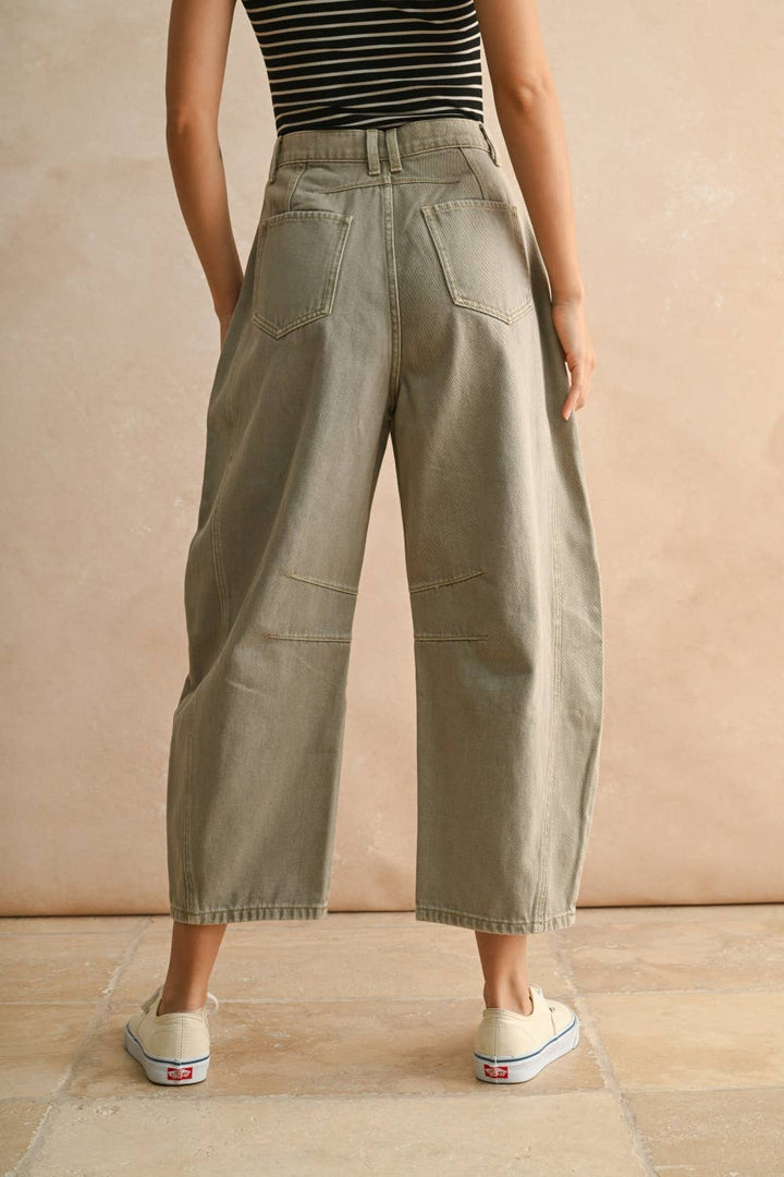 Barrel Cotton Pants