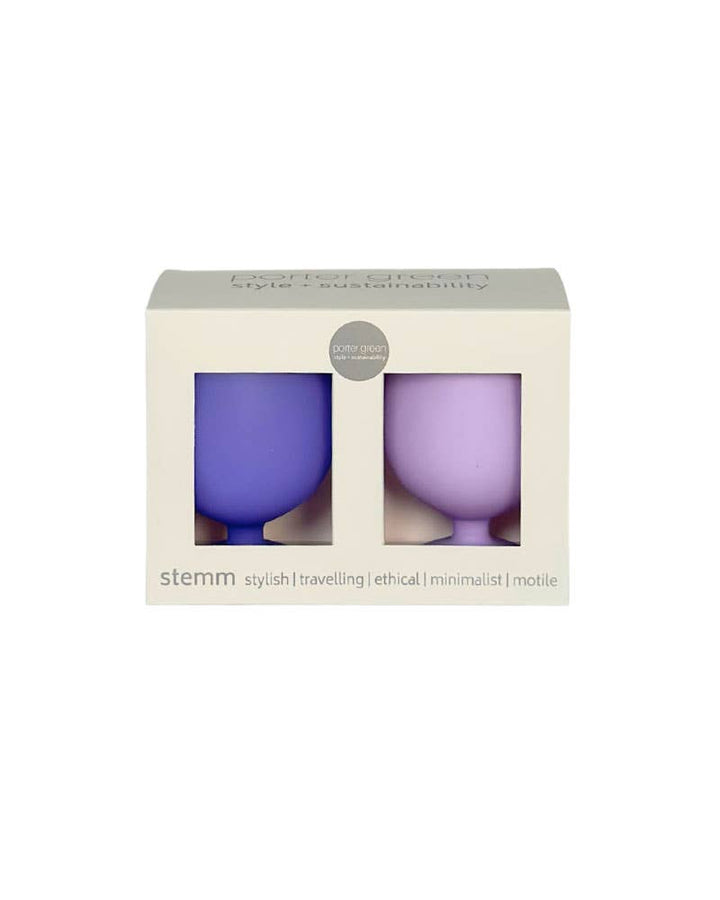 Porter Green Stemm - Unbreakable Silicone Wine Glasses 2 Pack