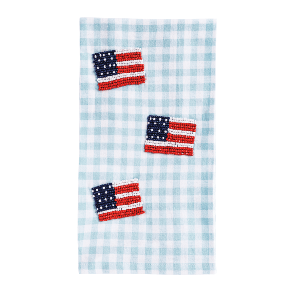 Mud Pie Flags Beaded Towel