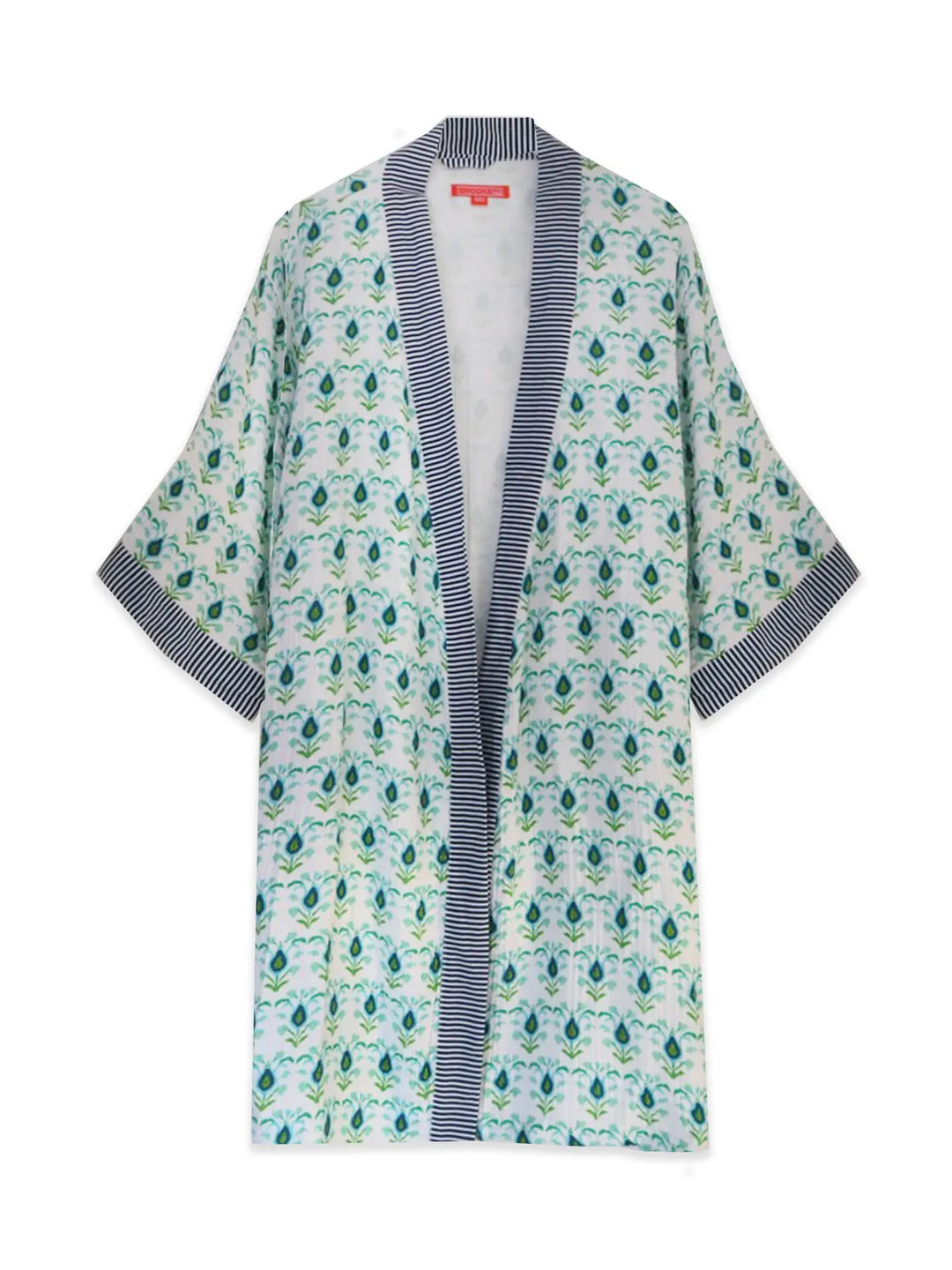 Brooks Avenue Rosemary Blue & White Bathrobe