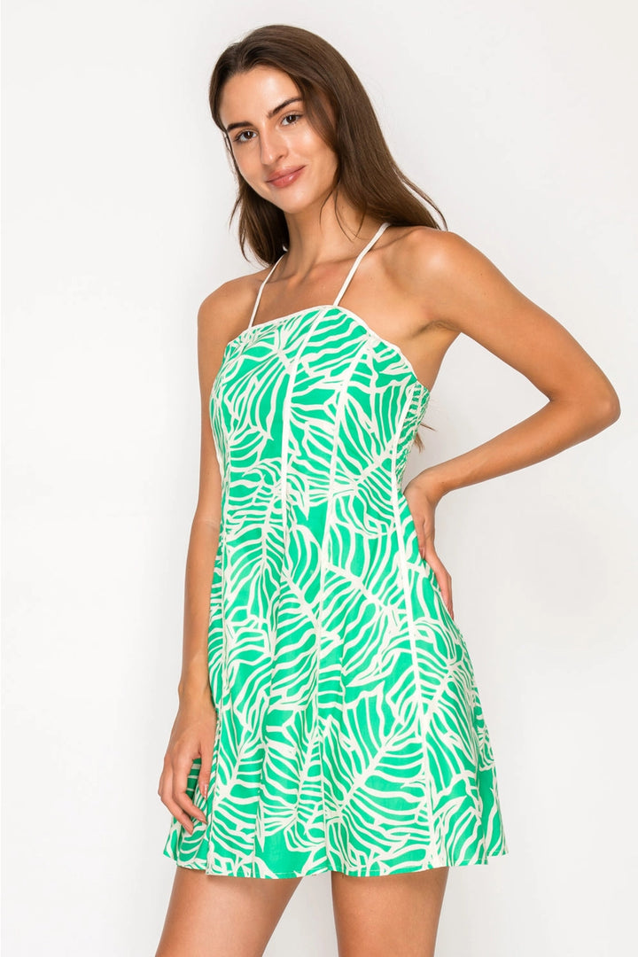 Verde Palms Mini Dress
