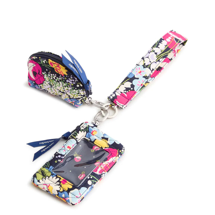Dual Pouch Wide Wristlet : Poppy Fields