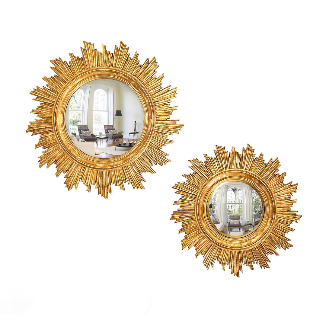 Gold Leaf Convex Wall Mirror