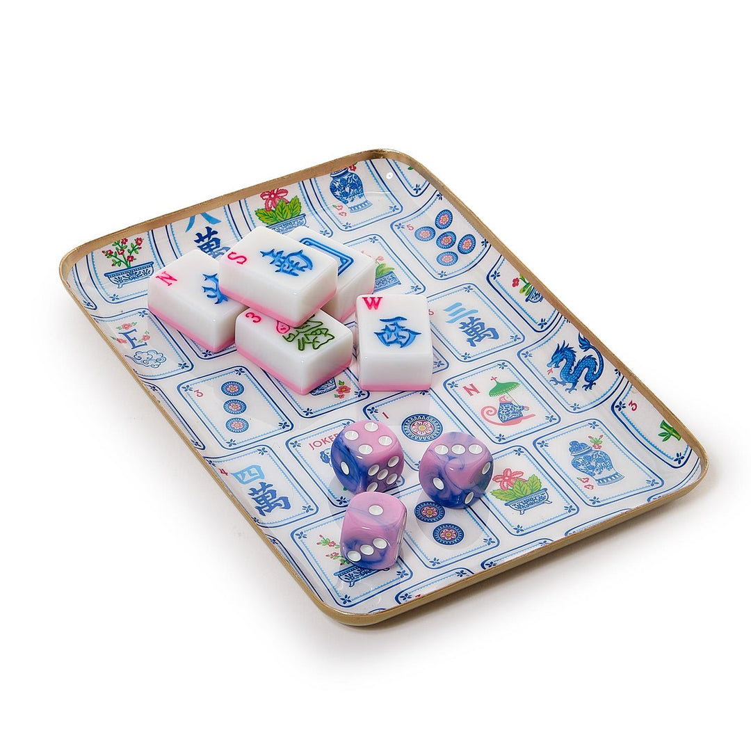 Mahjong Metal Trinket Trays Includes