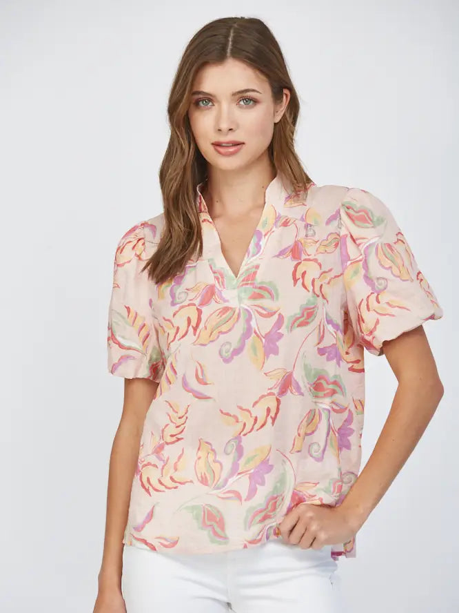 Blush Puff Sleeve Top