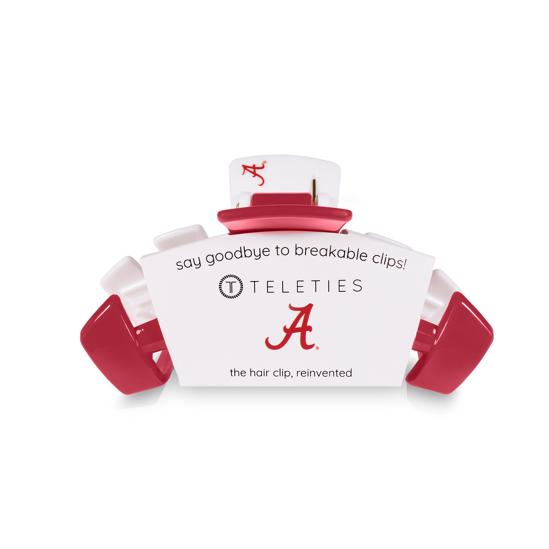 TELETIES - Classic College Hair Clip | Medium | Univ. of Alabama