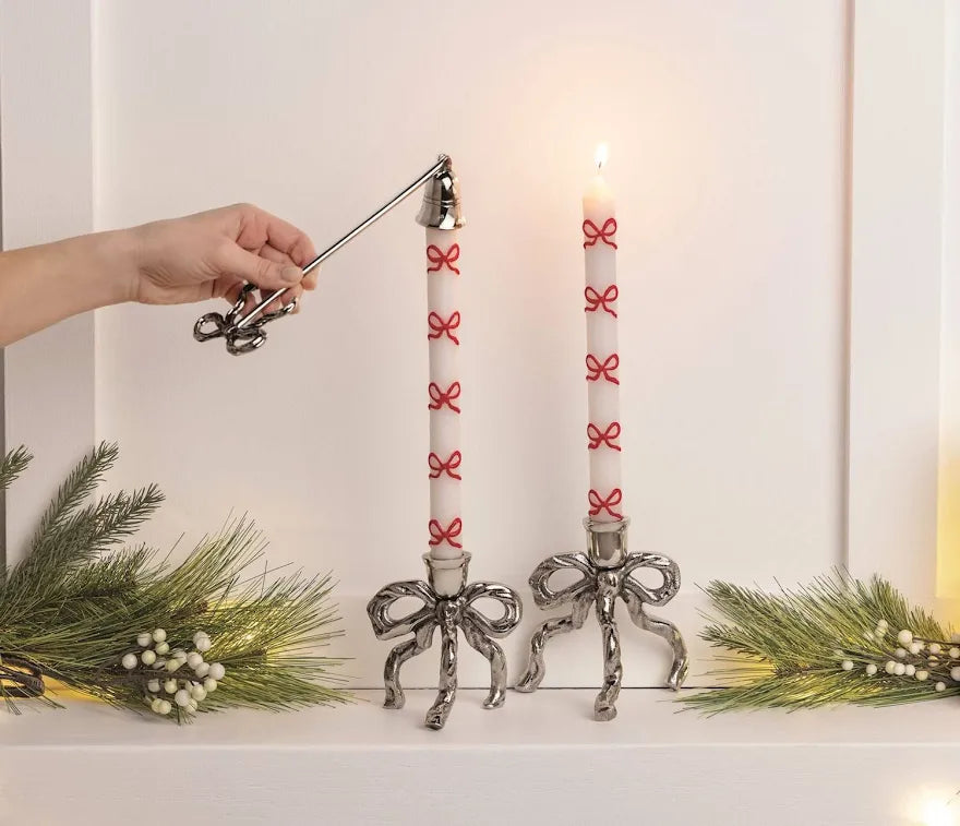Mud Pie Small Bow Pillar Holder