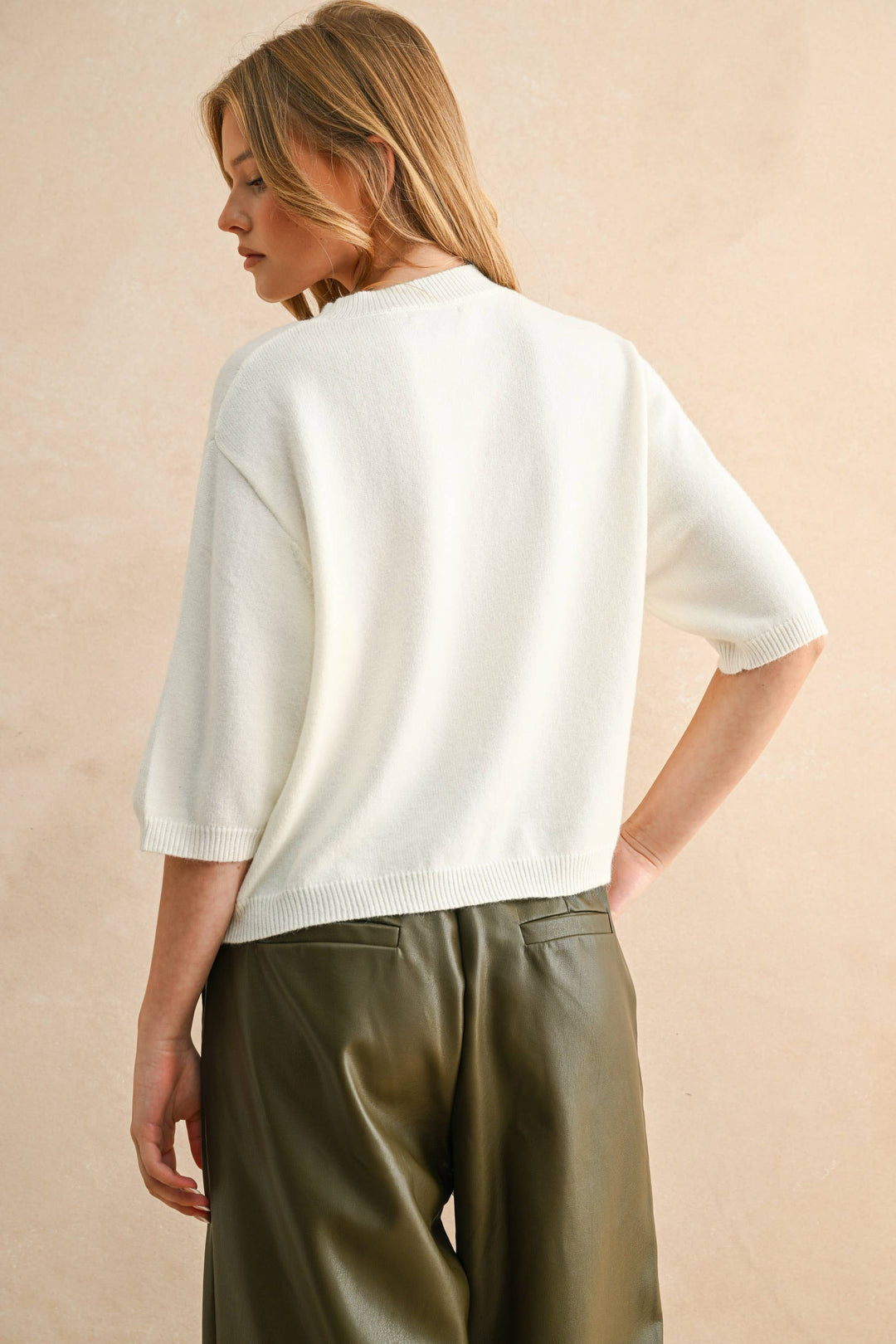 Short Sleeve Sweater Top