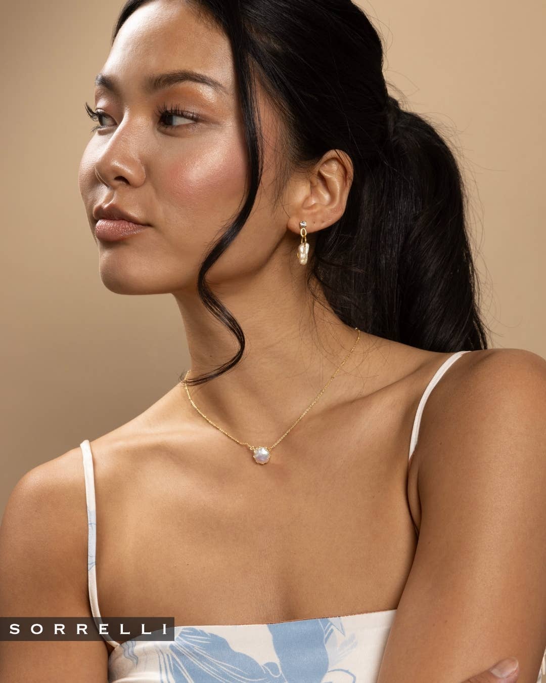 Sorrelli Freshwater Pearl 10K Gold Pendant Necklace