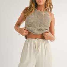 Savannah Halter Sweater Top