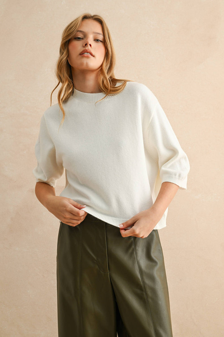Short Sleeve Sweater Top