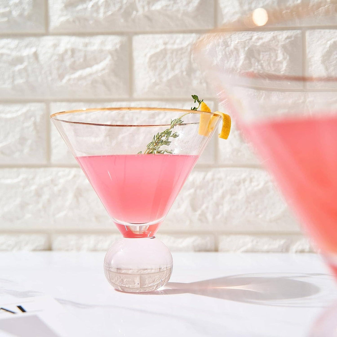 The Wine Savant /  Khen Glassware - Khen Stemless Blush Pink Martini Glasses | Set of 2
