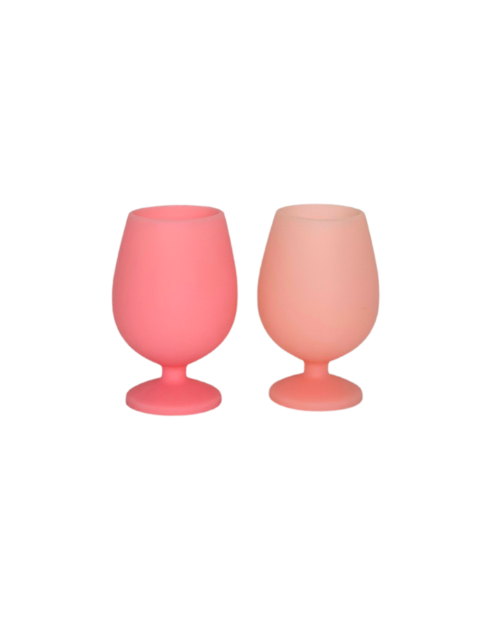 Porter Green - Flamingo + Lotus | Stemm | Silicone Unbreakable Wine Glasses