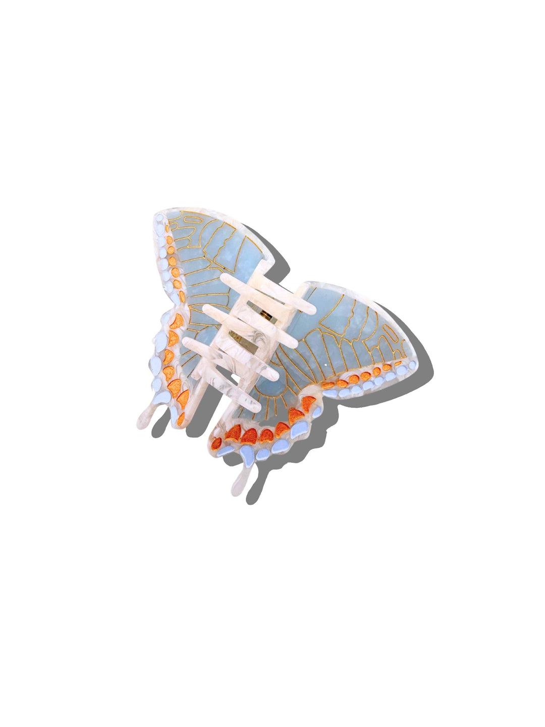 Hand-painted Swallowtail Butterfly Claw Hair Clip