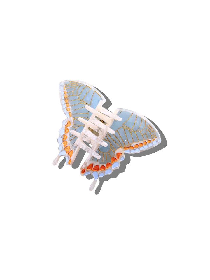 Hand-painted Swallowtail Butterfly Claw Hair Clip