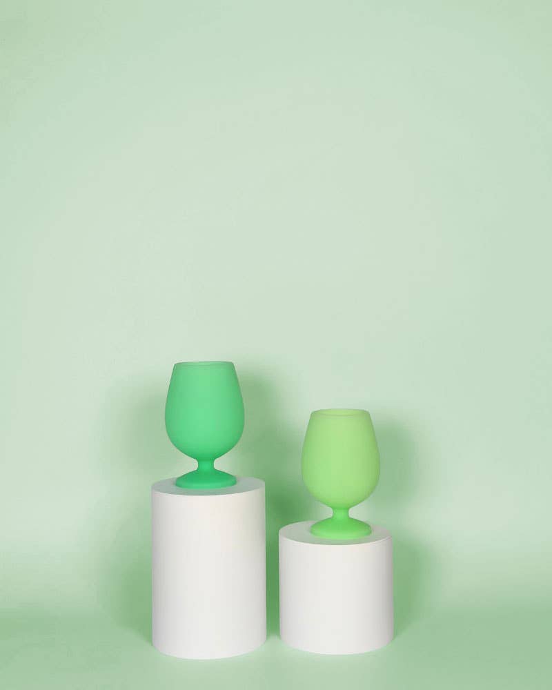 Porter Green - Gerbera + Leaf | Stemm | Silicone Unbreakable Wine Glasses