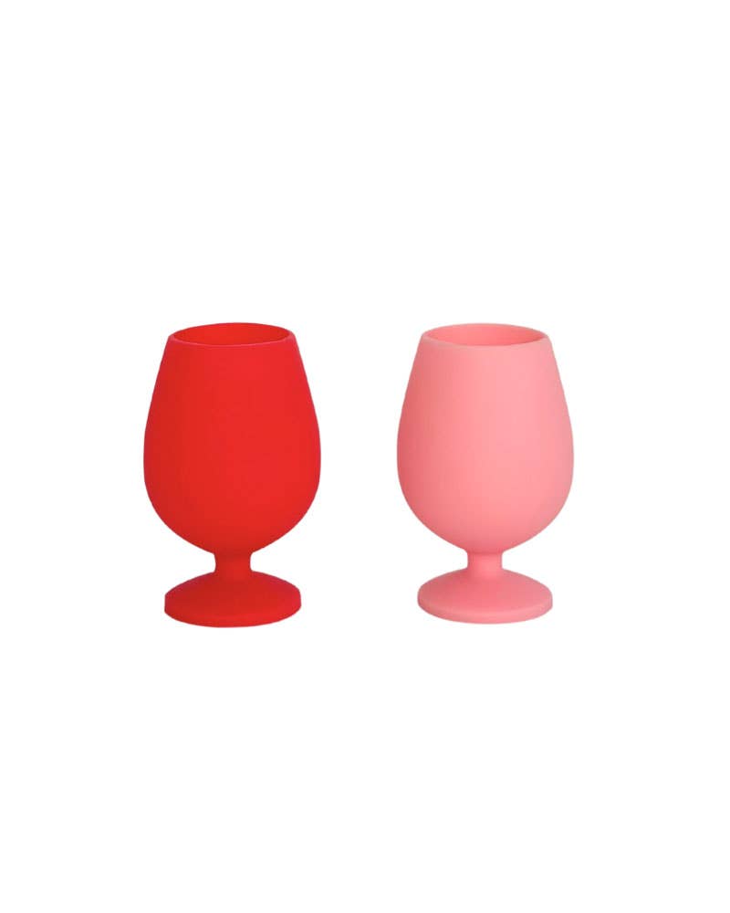 Porter Green - Cherry + Blush | Stemm | Silicone Unbreakable Wine Glasses