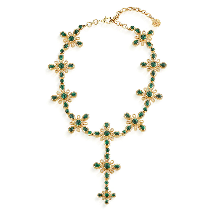 Monique Gem Convertible Necklace-Malachite