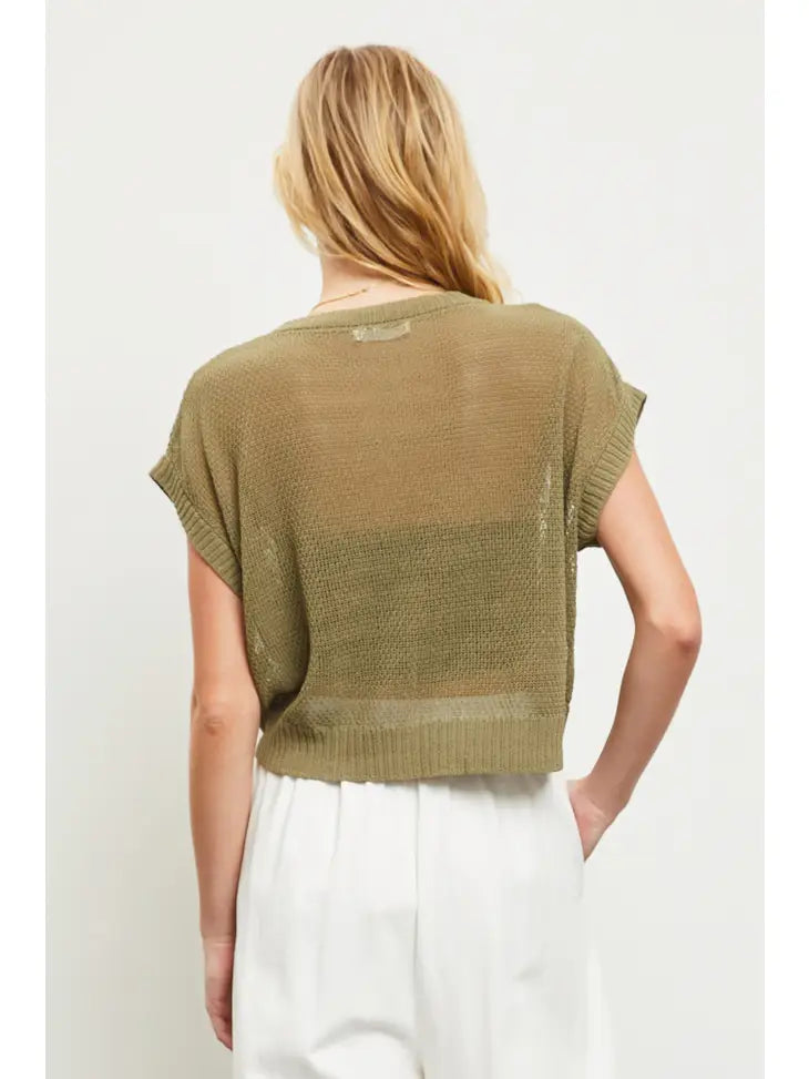 Sleeveless Sweater Top