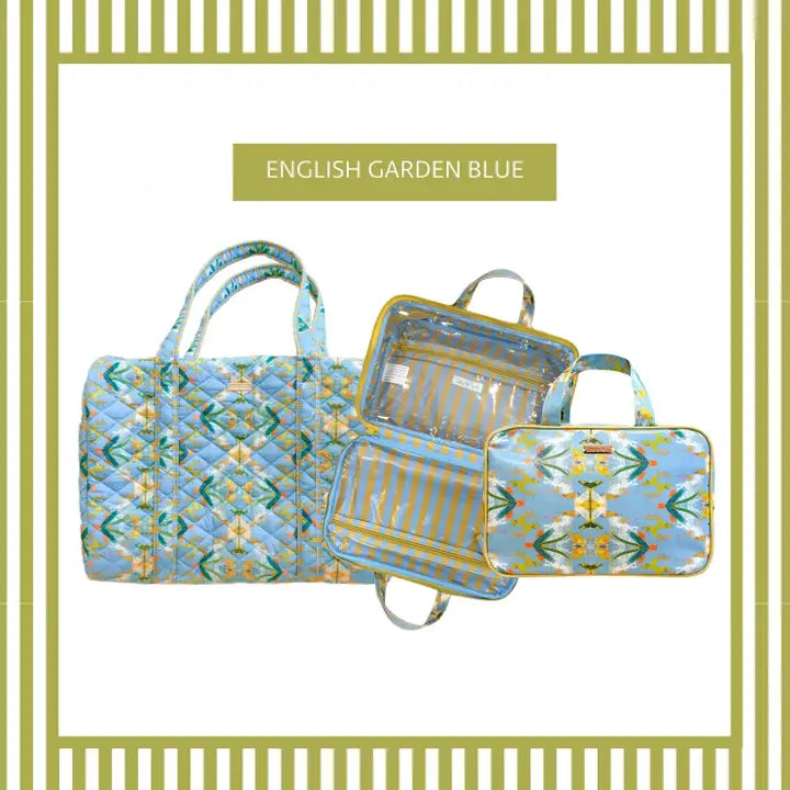 English Garden Blue Travel Case