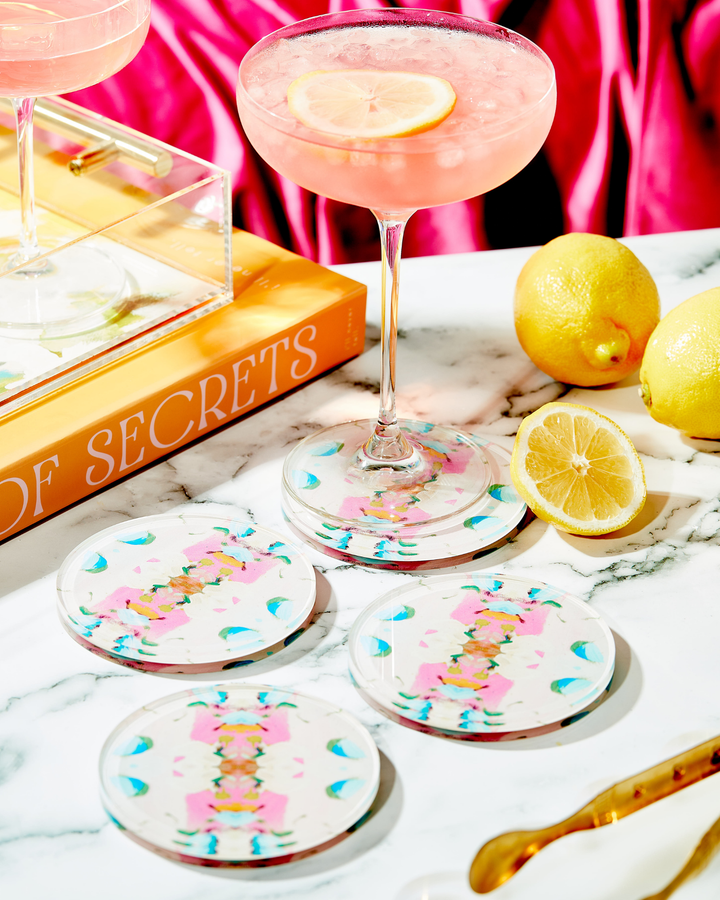 Monets Garden Pink Coaster | Laura Park Designs x Tart